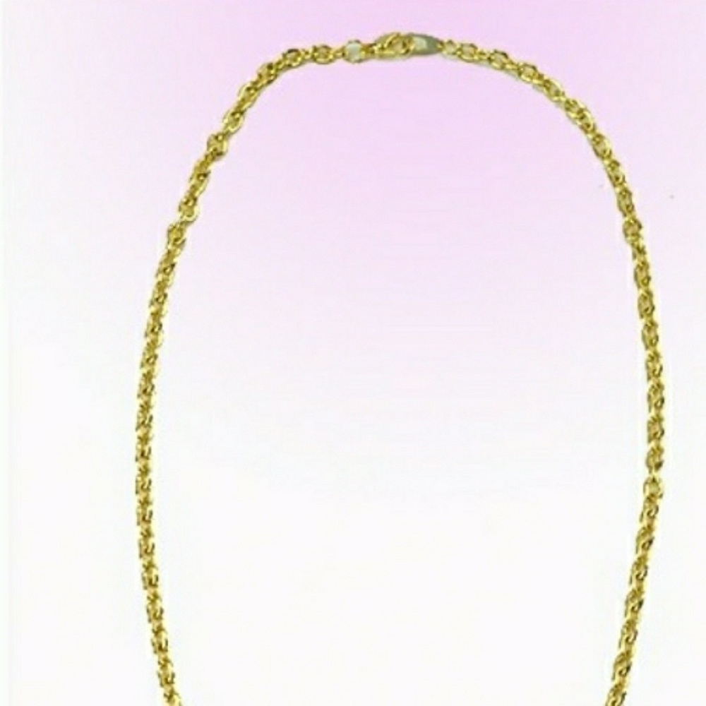 I Do Makeup Gold Pink Studded Chain Necklace - Picture 4 of 8